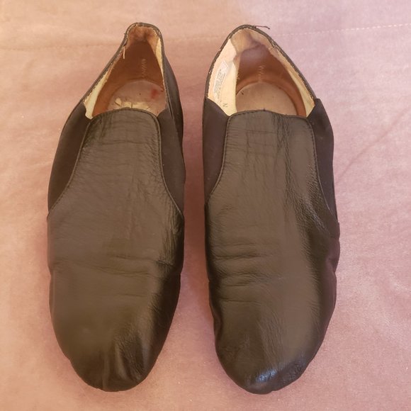 Bloch Shoes - Bloch Black Leather Jazz Dance Shoes Slip On US7.5